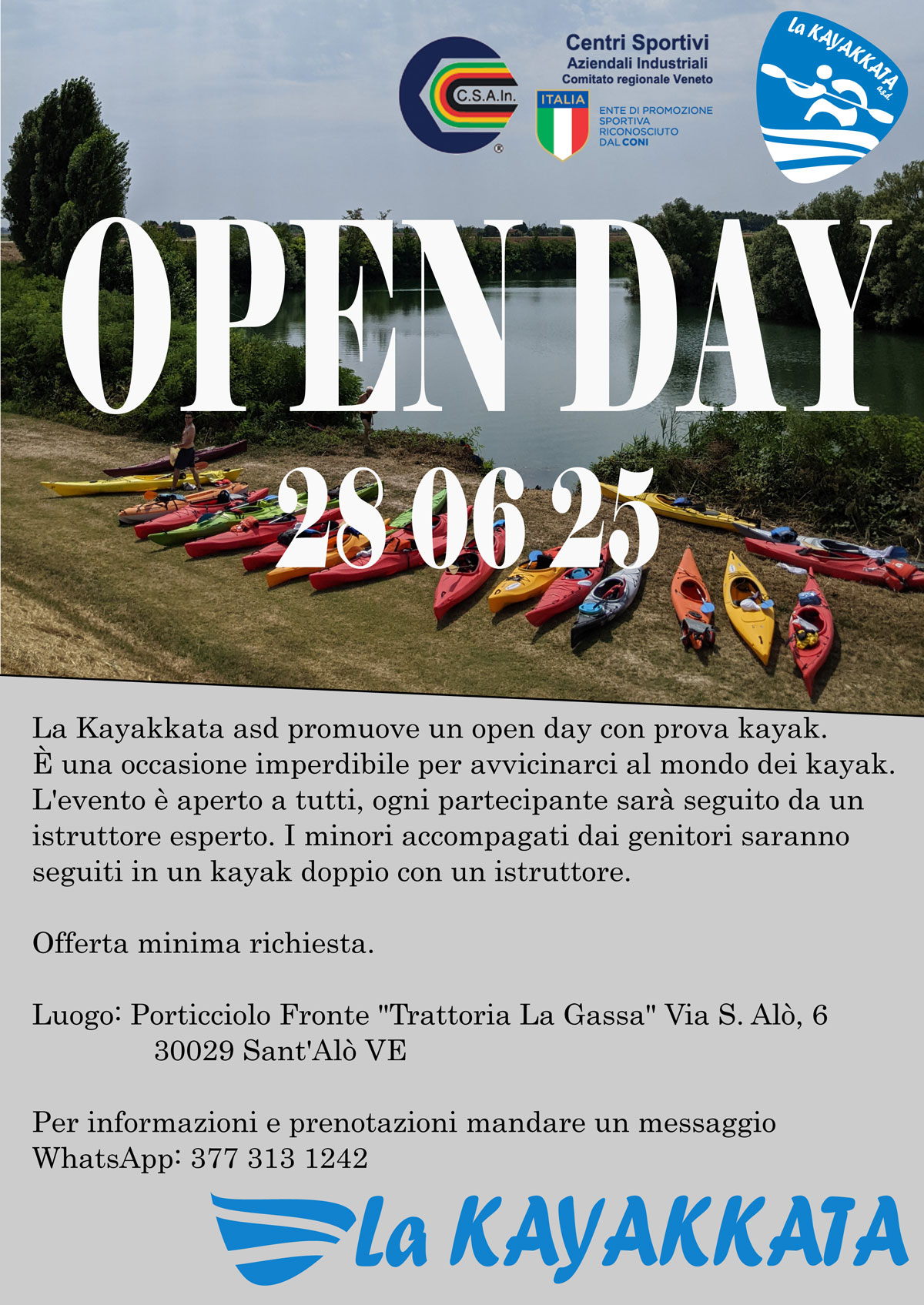 OPEN DAY 28 06 2025 LA KAYAKKATA